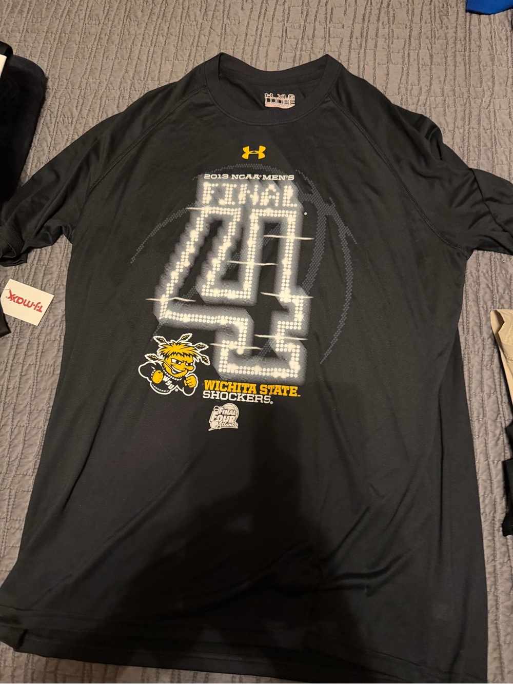 Under Armour Black and Yellow Wichita State Shockers Graphic Tee